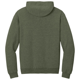 Jerzees IC49M Ultimate Unisex CVC Ring Spun Hooded Sweatshirt - Military Green Heather