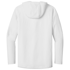 Sport-Tek JST488 Repeat 1/2-Zip Long Sleeve Hooded Jacket - White