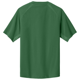 Sport-Tek JST489 Repeat 1/2-Zip Short Sleeve Jacket - Forest Green