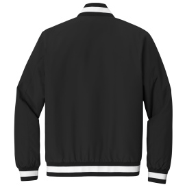 Sport-Tek JST58 Insulated Varsity Jacket - Black