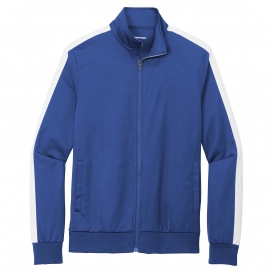 Sport-Tek JST94 Tricot Full-Zip Track Jacket - True Royal/White