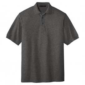 Port Authority K500ES Extended Size Silk Touch Polo - Charcoal Heather Grey