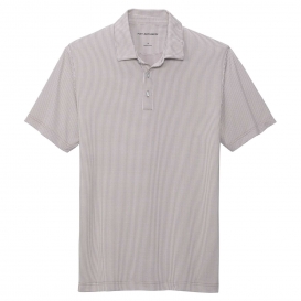 Port Authority K646 Gingham Polo - Gusty Grey/White