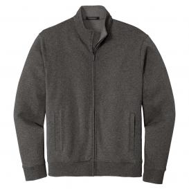 Port Authority K809 Interlock Full-Zip Jacket - Charcoal Heather/Medium Heather Grey