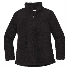 Port Authority L130 Ladies Cozy 1/4-Zip Fleece - Black