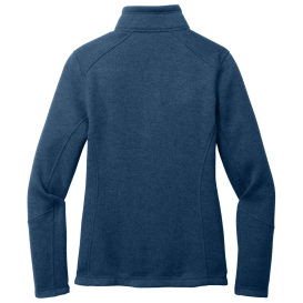 Port Authority L428 Ladies Arc Sweater Fleece Jacket - Insignia Blue Heather