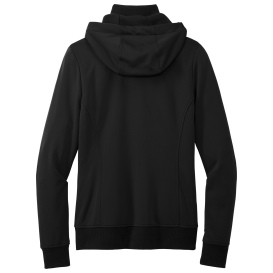 Port Authority L814 Ladies Smooth Fleece Hooded Jacket - Deep Black