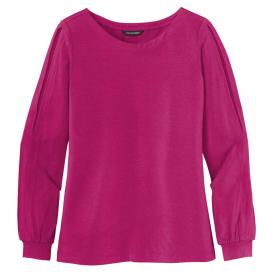 Port Authority LK5600 Ladies Luxe Knit Jewel Neck Top - Wild Berry