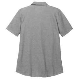 Port Authority LK830 Ladies Fine Pique Blend Polo - Charcoal Heather