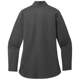 Port Authority LK880 Ladies C-FREE Double Knit 1/4-Zip - Grey Steel Heather