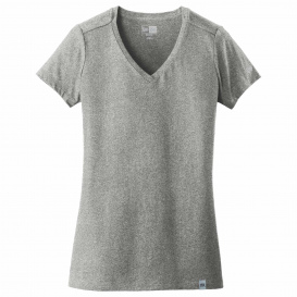 New Era LNEA101 Ladies Heritage Blend V-Neck Tee - Light Graphite Twist