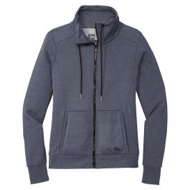 New Era LNEA530 Ladies Performance Terry Full-Zip Cowl Jacket - True Navy Heather
