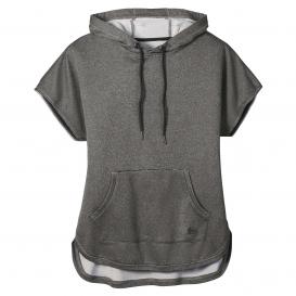 New Era LNEA533 Ladies Performance Terry Short Sleeve Hoodie - Graphite Heather
