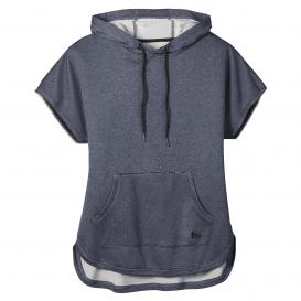 New Era LNEA533 Ladies Performance Terry Short Sleeve Hoodie - True Navy Heather