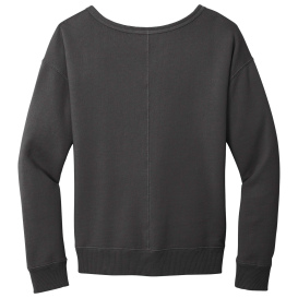 Port & Company LPC098V Ladies Beach Wash Garment-Dyed V-Neck Sweatshirt - Coal