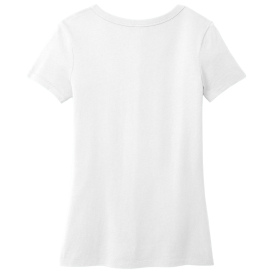 Port & Company LPC099V Ladies Beach Wash Garment-Dyed V-Neck Tee - White