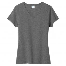 Port & Company LPC330V Ladies Tri-Blend V-Neck Tee - Graphite Heather