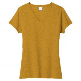 Port & Company LPC330V Ladies Tri-Blend V-Neck Tee - Ochre Yellow Heather