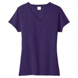 Port & Company LPC330V Ladies Tri-Blend V-Neck Tee - Team Purple Heather
