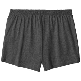 Sport-Tek LST311 Ladies Jersey Knit Squad Shorts - Dark Gray Heather