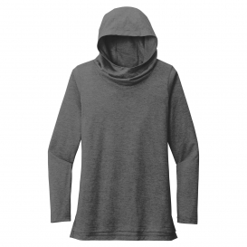 Sport-Tek LST406 Ladies PosiCharge Tri-Blend Wicking Hoodie - Dark Grey Heather