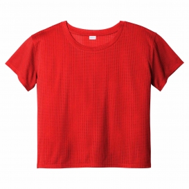 Sport-Tek LST411 Ladies PosiCharge Draft Crop Tee - True Red