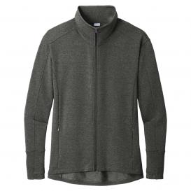 Sport-Tek LST560 Ladies Sport-Wick Flex Fleece Full-Zip - Dark Grey Heather