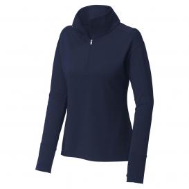 Sport-Tek LST561 Ladies Sport-Wick Flex Fleece 1/4-Zip - True Navy
