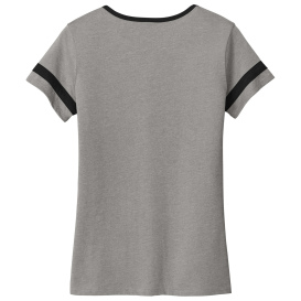Sport-Tek LST6041 Ladies Halftime Notch Neck Tee - Vintage Heather/Black