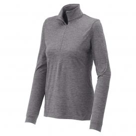 Sport-Tek LST711 Ladies Exchange 1.5 Long Sleeve 1/2-Zip Pullover - Grey Heather