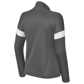 Sport-Tek LST800 Ladies Sport-Wick Fleece Full-Zip Jacket - Iron Grey/White