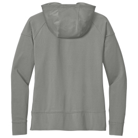 Sport-Tek LST856 Ladies Sport-Wick Stretch 1/2-Zip Hoodie - Charcoal Grey