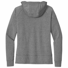 Sport-Tek LST856 Ladies Sport-Wick Stretch 1/2-Zip Hoodie - Charcoal Grey Heather