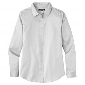 Port Authority LW808 Ladies Long Sleeve SuperPro React Twill Shirt - White