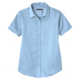 Port Authority LW809 Ladies Short Sleeve SuperPro React Twill Shirt - Cloud Blue