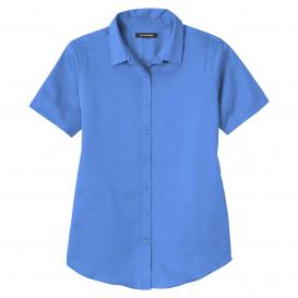 Port Authority LW809 Ladies Short Sleeve SuperPro React Twill Shirt - Ultramarine Blue