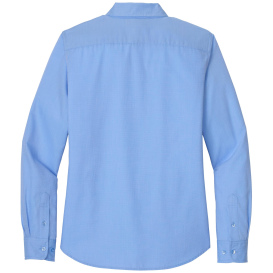 Port Authority LW816 Ladies Long Sleeve Nailhead Easy Care Shirt - Swiss Blue