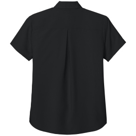 Port Authority LW963 Ladies Short Sleeve UV Dockside Shirt - Deep Black