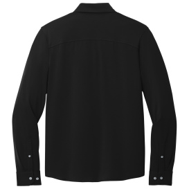 Mercer+Mettle MM1018 Long Sleeve Stretch Woven Shirt - Deep Black