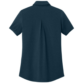 Mercer+Mettle MM1021 Ladies Recharge Jersey Polo - Insignia Blue Heather