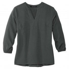 Mercer+Mettle MM2011 Women\'s Stretch Crepe 3/4-Sleeve Blouse - Anchor Grey
