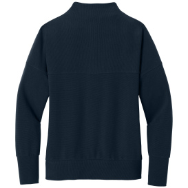 Mercer+Mettle MM3041 Ladies Linear Texture 1/4-Zip - Night Navy