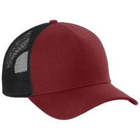 New Era NE212 A-Frame Snapback Mesh Back Cap - Scarlet/Black