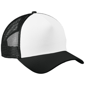 New Era NE212 A-Frame Snapback Mesh Back Cap - White/Black/Black