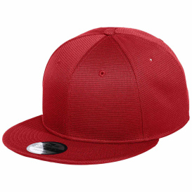 New Era NE409 Pivot Flat Bill Snapback Cap - Scarlet