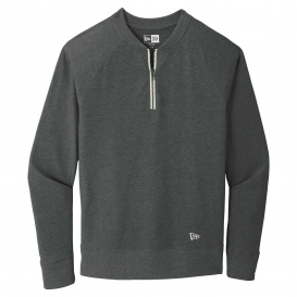 New Era NEA123 Sueded Cotton Blend 1/4-Zip Pullover - Black Heather