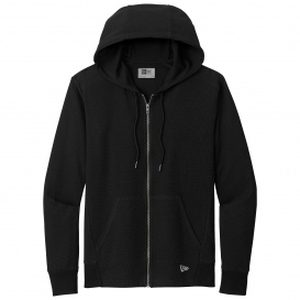 New Era NEA141 Thermal Full-Zip Hoodie - Black