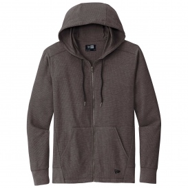 New Era NEA141 Thermal Full-Zip Hoodie - Black Heather