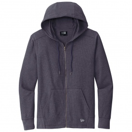 New Era NEA141 Thermal Full-Zip Hoodie - True Navy Heather