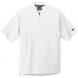 New Era NEA600 Cage Short Sleeve 1/4-Zip Jacket - White
